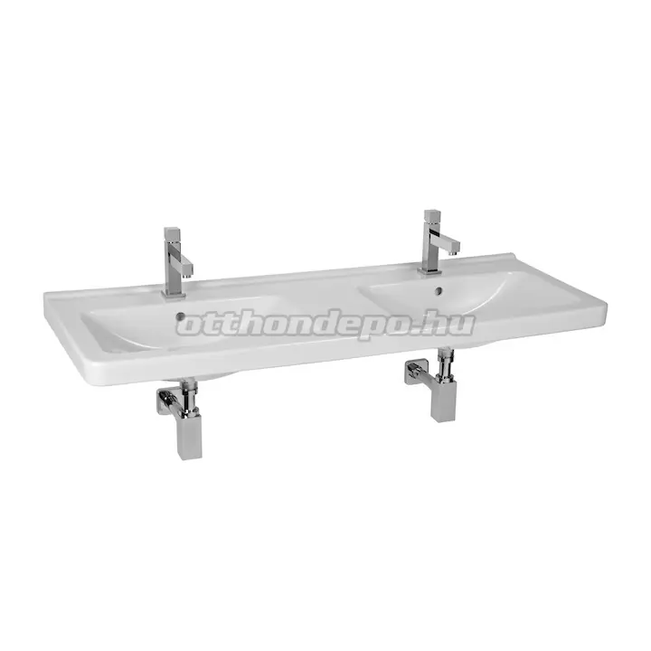 Akciós ár | Mosdó, Jika, Cubito Pure H8144200001041, kétmedencés, 130 cm