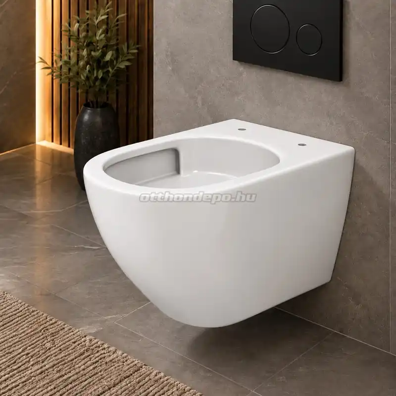 Inspiro Design Marabello, Fali WC, tornado öblítés, ülőkével, fehér, 53.5x36.5x35 cm - Outlet