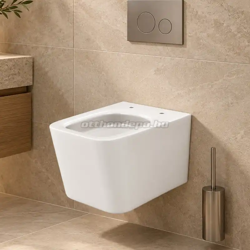Inspiro Design Quavida, Fali WC, ülőkével, tornado öblítés, fehér, 51x34x36 cm, 1048W-S - Árengedmény