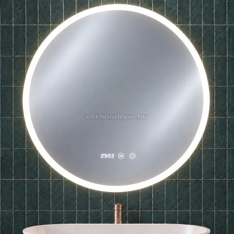 Bestseller | Inspiro Design Zonetto Smart, kör alakú okos tükör, keretvilágítással, 25w, 80x80 cm