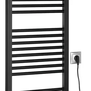 Akciós ár | Sapho AQUALINE DIRECT-E elektr. fürdőszobai radiátor fűtőpatronnal egyenes 450x1320mm 400W fekete, ILE34TB