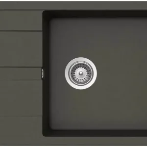Különleges ajánlat - SCHOCK RONDA CRISTALITE D-100XL egymedencés csepptálcás prémium mosogató - Asphalt