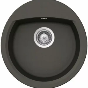 Azonnali szállítás - SCHOCK MANHATTAN CRISTALITE R-100 egymedencés kerek prémium mosogató - Asphalt
