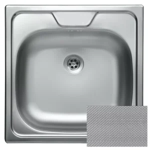 EVIDO PANEL karcálló szövetmintás rozsdamentes acél mosogató, 488 x 488 mm | Expressz szállítás