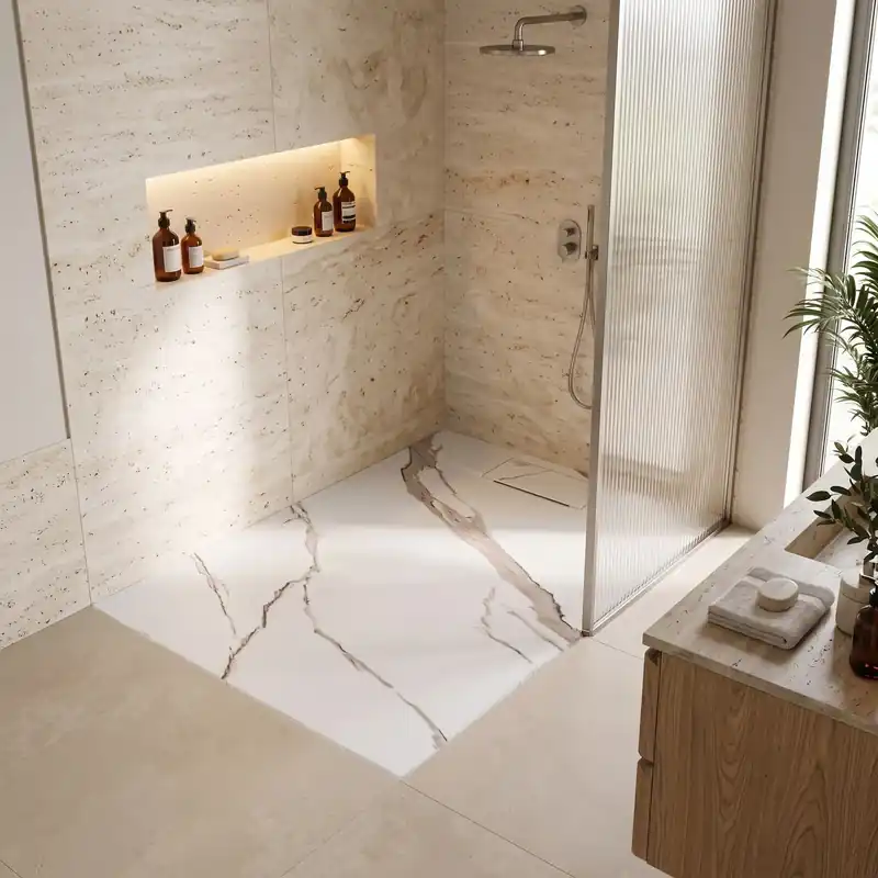 Zuhanytálca Bazalt CARRARA WHITE 90x120 | Végkiárusítás
