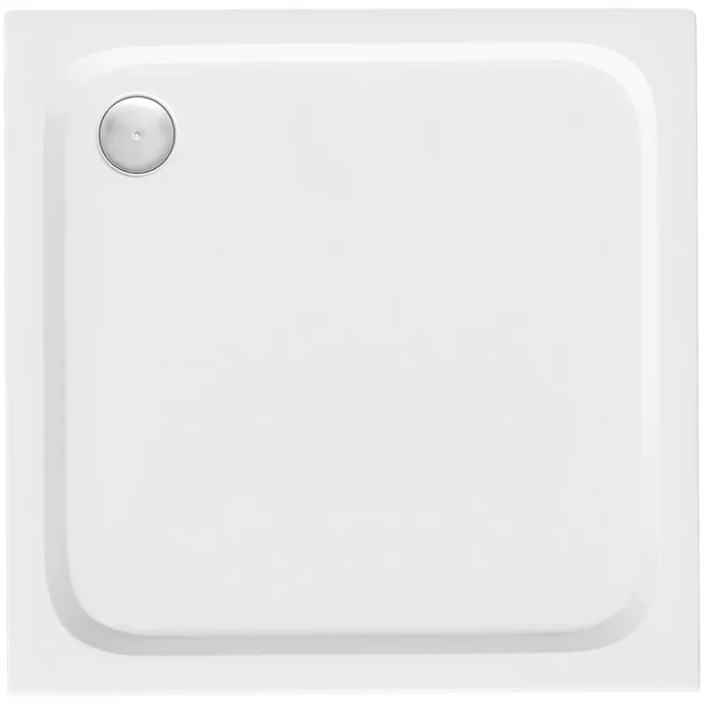 Vedd meg online | Zuhanytálca Rea Belmond White 80x80 Chrome