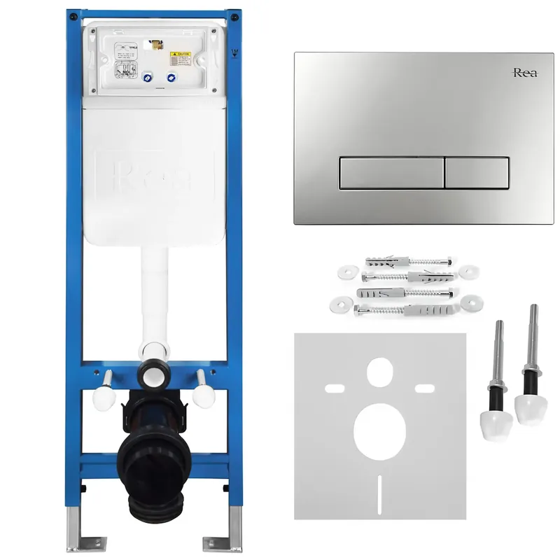 Beépíthető WC Tartókeret Szett Slim 024N HD Satin Nyomólappal | Olcsó