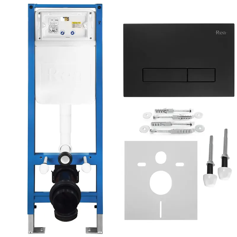 Beépíthető WC Tartókeret Szett Slim 024N HD Black Nyomólappal | Ajánlat