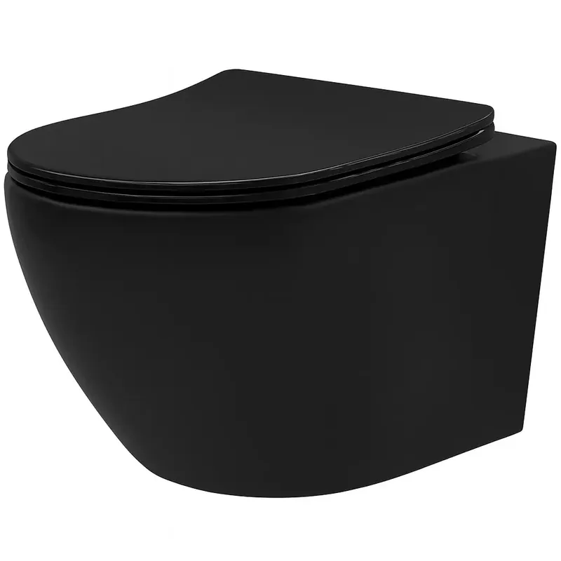 WC csésze Rea Carlo Mini Tornado NF BLACK MATT - Korlátozott ajánlat