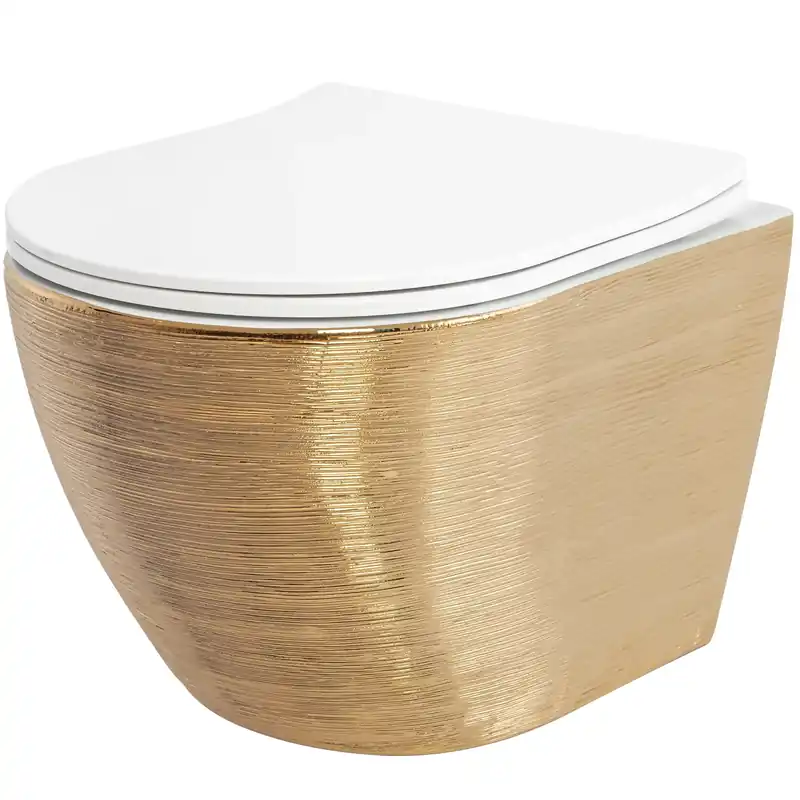 Szezonális akció | WC csésze Carlo Flat Brush Gold