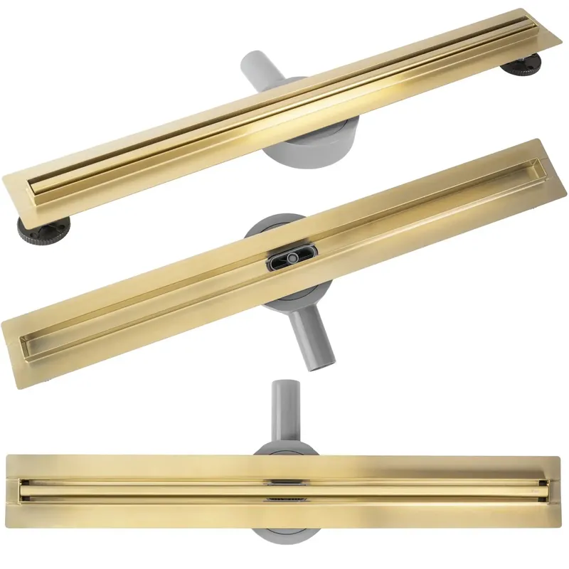 Outlet - Zuhanylefolyó REA Neox Slim pro Brush Gold 60