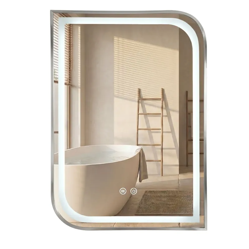 LED Tükör ZONE 80x60 BRUSH NICKEL - Olcsóbb