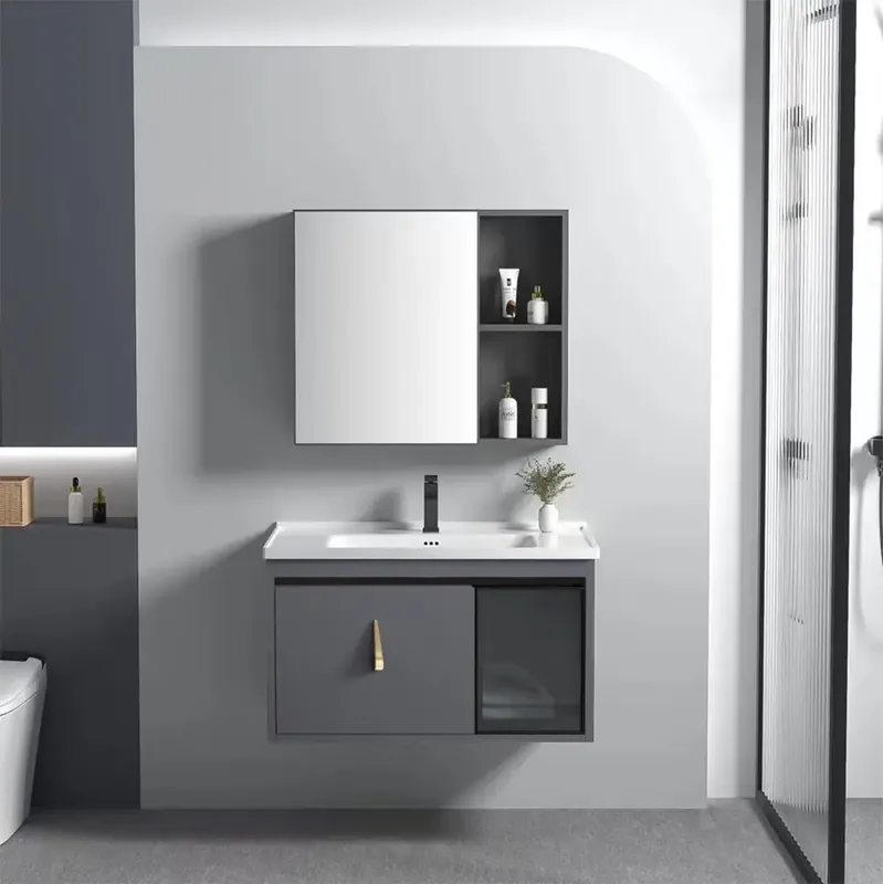 Fürdőszobabútor szett mosdóval Paris 60cm Grey - Kedvezményes ár