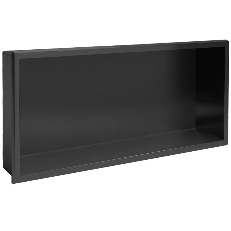 Süllyesztett fürdőszobai polc 30x60 matt fekete - Legnépszerűbb