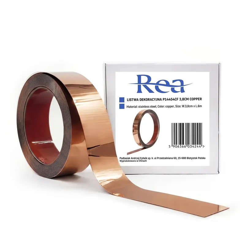 Exkluzív ajánlat - Öntapadós dekorációs szegélyléc Rea P14454CF 3,8cm Copper