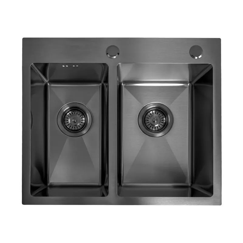 Acél mosogatótálca Toby Black - Outlet