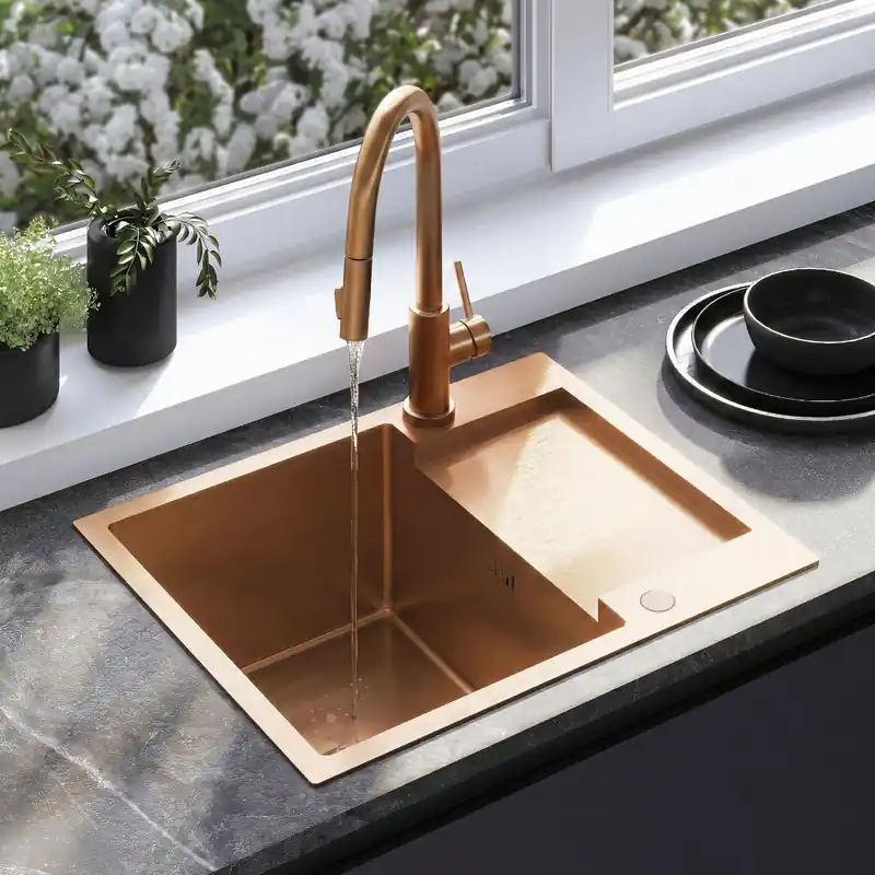 Azonnal elérhető | Acél mosogatótálca Paul BRUSH COPPER