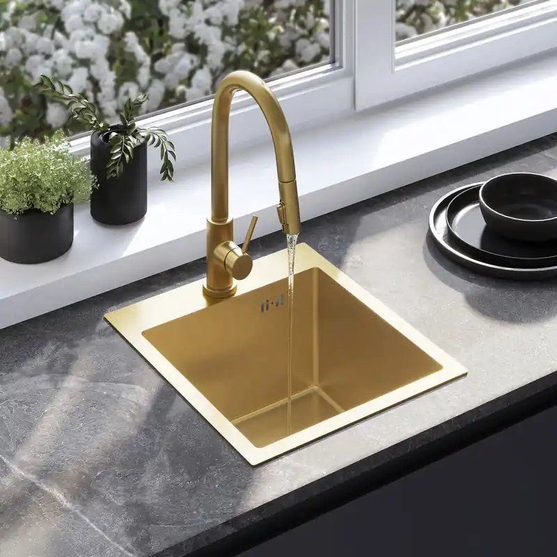 Acél mosogatótálca Leo 40 BRUSH GOLD | Exkluzív ajánlat