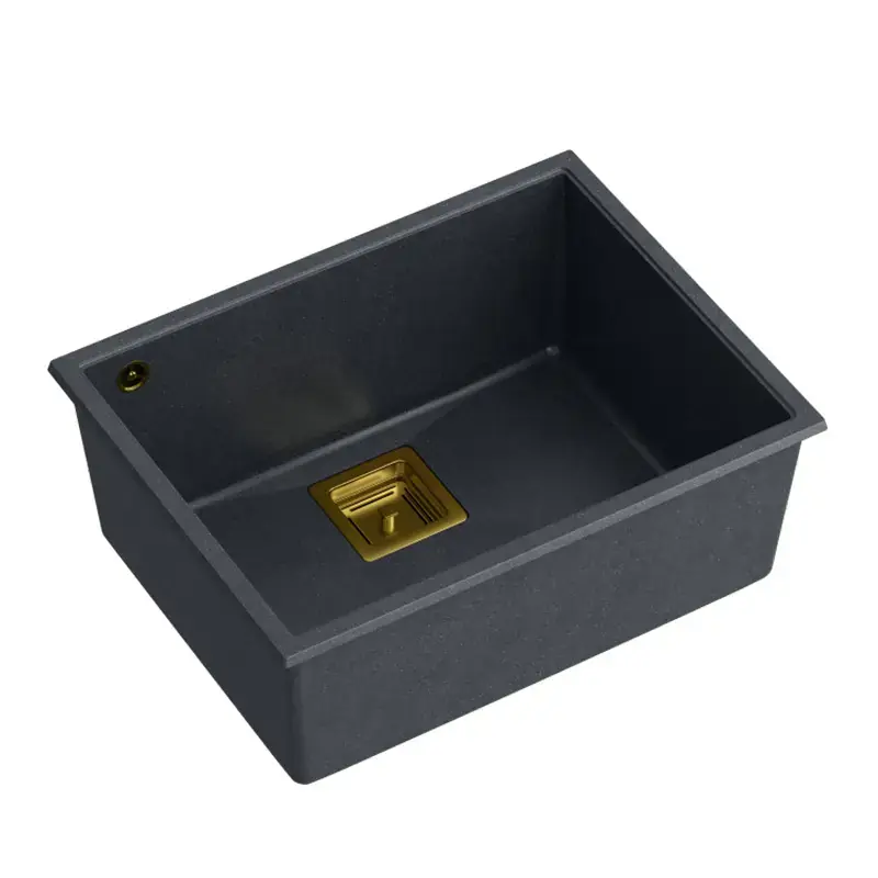 gránit mosogató DAVID 50 Black Metallic - Expressz kézbesítés
