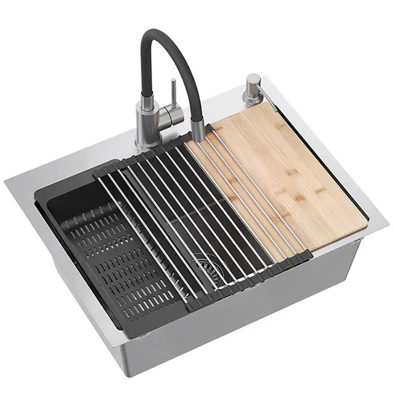 Outlet - Acél mosogatótálca LUKE 110 WORKSTATION BRUSH NICKEL