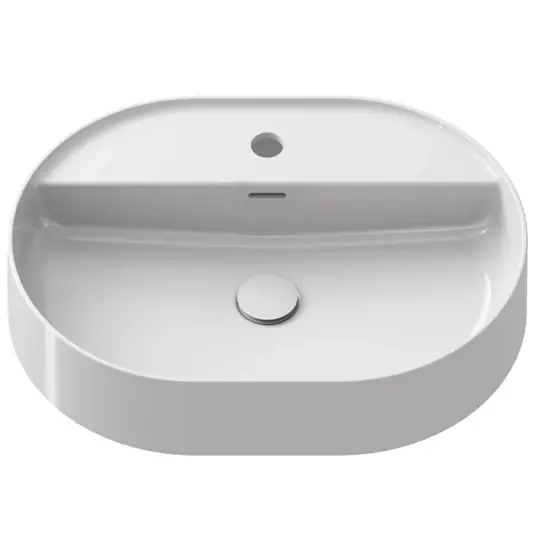 Ravak Ceramic 55 Slim O Shelf mosdó csaplyukkal, túlfolyóval, 55x40x12cm, fehér kerámia - Akció