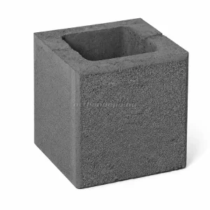 Gyors kiszállítás | Leier Modern kerítéskő natúr félkő carbon 20x20x20 cm