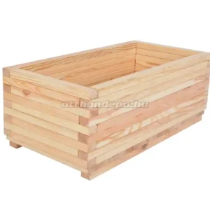 Rojaplast, Gigant téglalap alakú, virágláda, fenyőfából, 120 cm, natúr | Ne maradj le