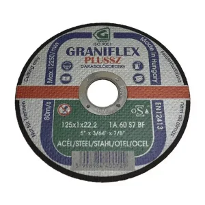 Granit Plussz 125x1x22,23 vékony vágókorong fémre - Kiárusítás